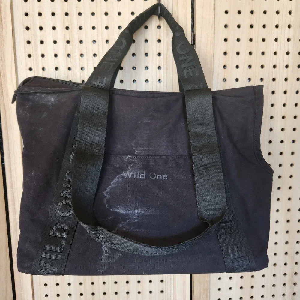 Wild One Black Pet Travel Carrier for Small Dog Pets 100%‎ cotton canvas